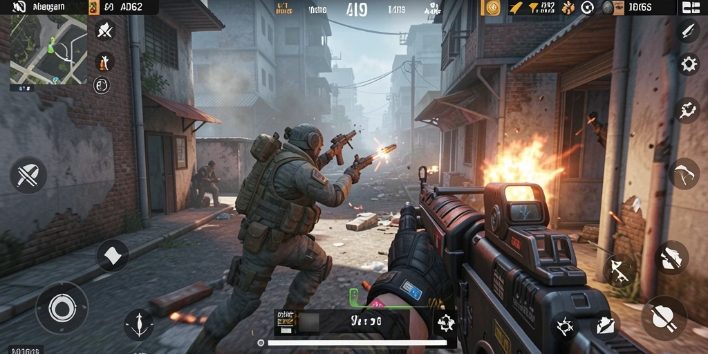 Tampilan gameplay ADG62 yang mendebarkan dengan aksi seru.