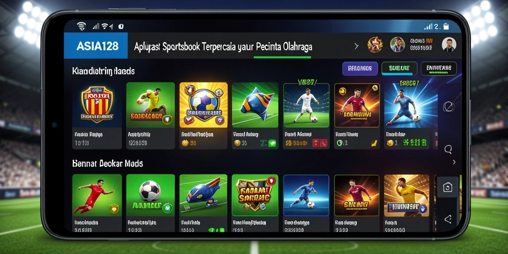 Screenshot utama ASIA128 menampilkan antarmuka pengguna yang intuitif untuk taruhan olahraga.