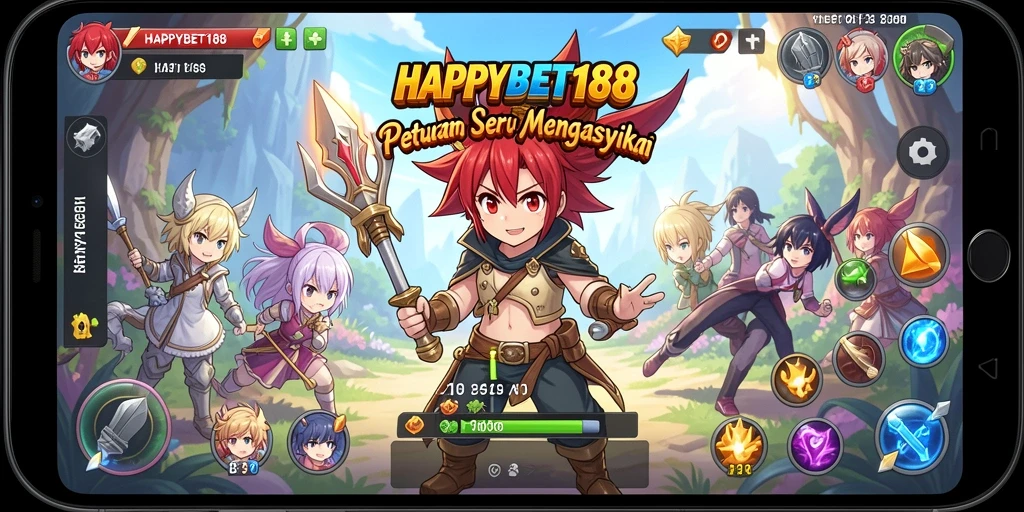 Screenshot gameplay menampilkan karakter Anime yang sedang bertarung.