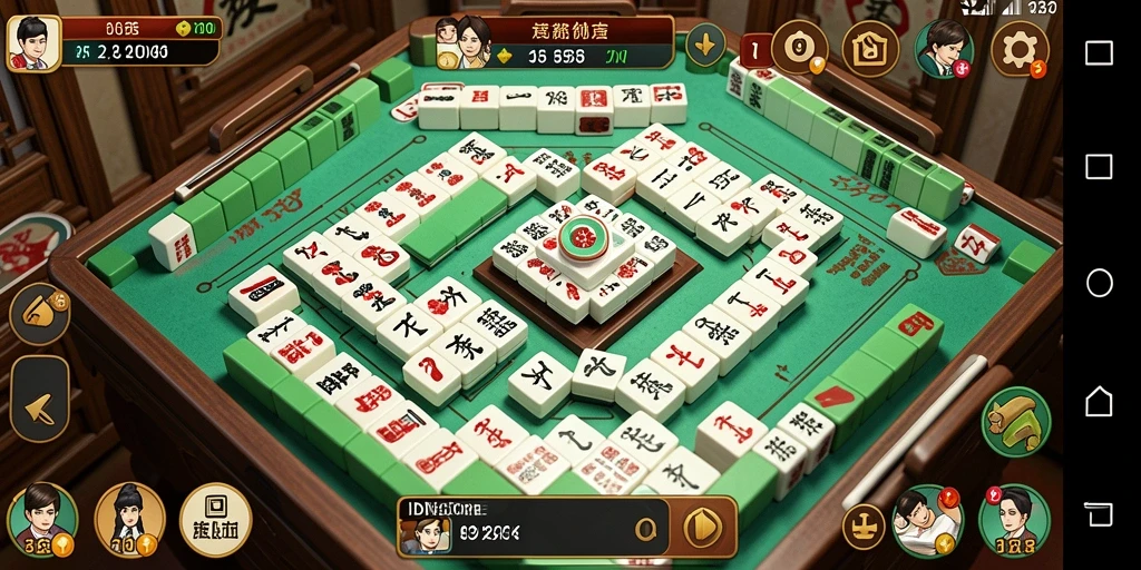 Skrin utama IDNSCORE menampilkan gameplay Mahjong yang menarik dan menantang.