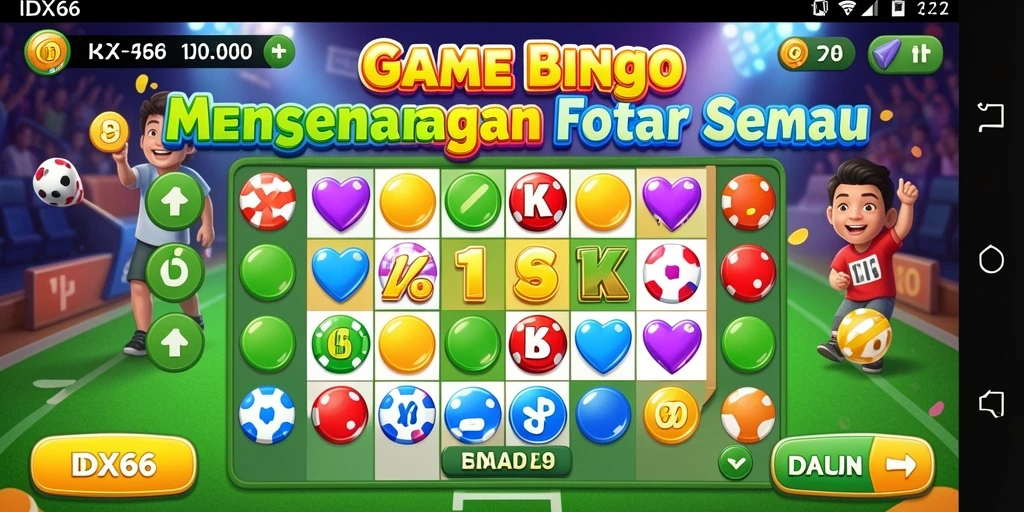 Screenshot gameplay utama IDX66 menampilkan keseruan permainan Bingo.