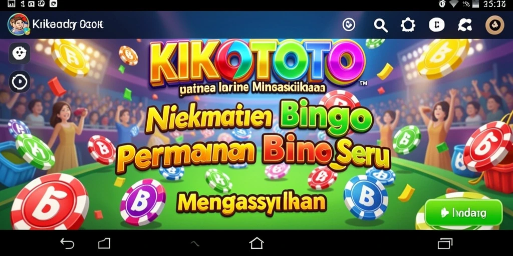 Tampilan gameplay Bingo yang seru dan penuh warna.