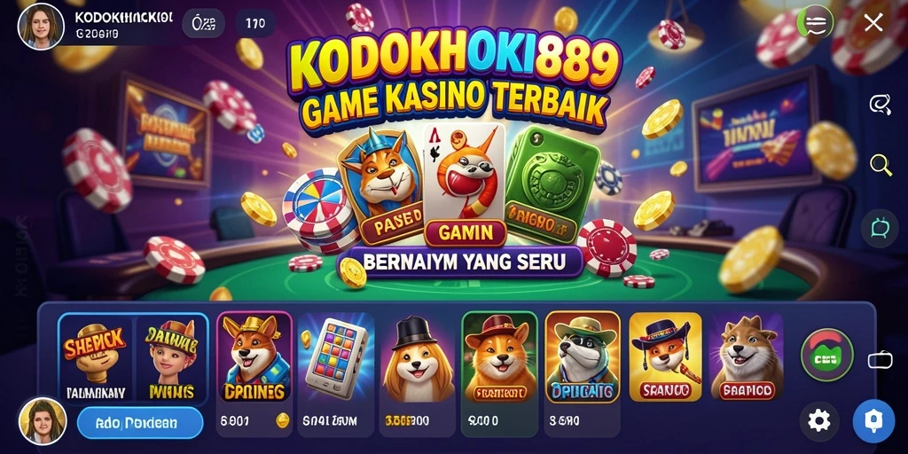 Screenshot utama KODOKHOKI889 menampilkan gameplay Kasino yang seru dan menarik.