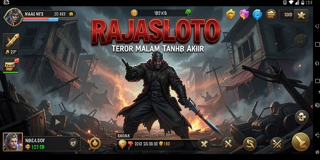 Tangkapan layar menampilkan suasana menyeramkan di RAJASLOTO.