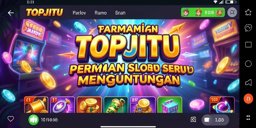 Gameplay mengasyikkan TOPJITU dengan berbagai tema slot.